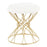 LumiSource Jasmine Vanity Stool, Gold/White Plush Fabric - B18-JASMINEPLSHAUW