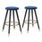 LumiSource Cavalier Set of 2 Counter Stool, Black/Blue/Gold - B26-CAVLERBKVBU2