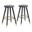 LumiSource Cavalier Set of 2 Counter Stool, Black/Silver/Gold - B26-CAVLERBKVSV2