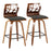 LumiSource Folia Counter Stool, Set of 2, Walnut Wood - B26-FOLIAXWLCHAR2