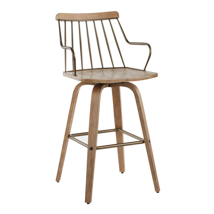 LumiSource Preston Counter Stool, White/Antique Copper - B26-PRESTONWWANCU