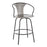 LumiSource Waco Industrial Counter Stool, Black Metal/Grey Wood - B26-WACOBKGY