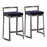 LumiSource Fuji Counter Stool, Set of 2, Antique Metal - B28-FUJDXANVBU2