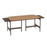 LumiSource Chloe Bench, Antique Metal/Espresso Bamboo/Camel PU - BC-CHLOEANCAM