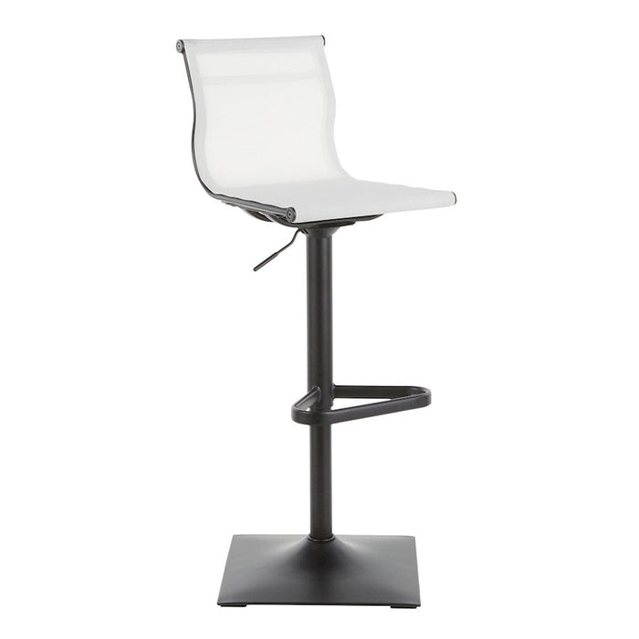 LumiSource Mirage Barstool in Black Metal/White Mesh - BS-MIRAGEBKW