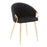 LumiSource Claire Chair, Gold Metal/Black Velvet - CH-CLAIREAUVBK