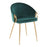 LumiSource Claire Chair, Gold Metal/Emerald Green Velvet - CH-CLAIREAUVGN