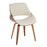 LumiSource Fabrizzi Chair in Walnut Wood/Cream Fabric - CH-FBZZNLWLCR