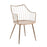 LumiSource Winston Chair, Antique Copper Metal/White - CH-WINSTONANCUWW