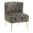 LumiSource Luna Slipper Chair in Gold Metal/Grey Fabric - CHR-FRANSLPAU-GY