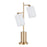 LumiSource Cannes Table Lamp in Gold Metal/White Shade - L-CANNESTBAUW