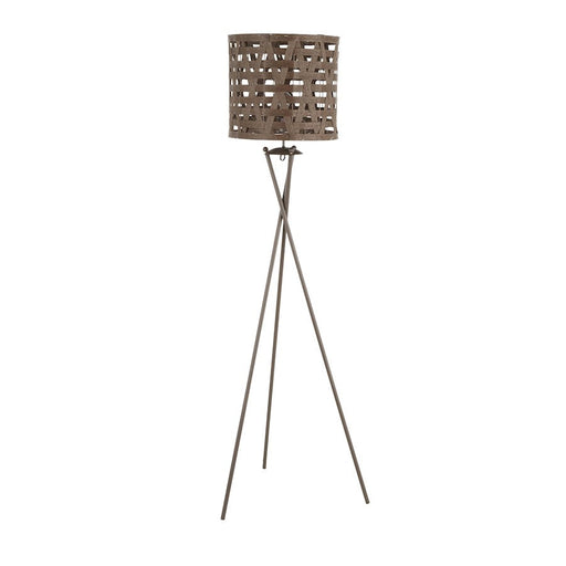 LumiSource Corbin Floor Lamp in Brown Metal/Brown Shade - L-CORBINBNBN