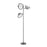 LumiSource Eclipse Floor Lamp in Black Metal/White Plastic - L-ECLIPSEFLBK