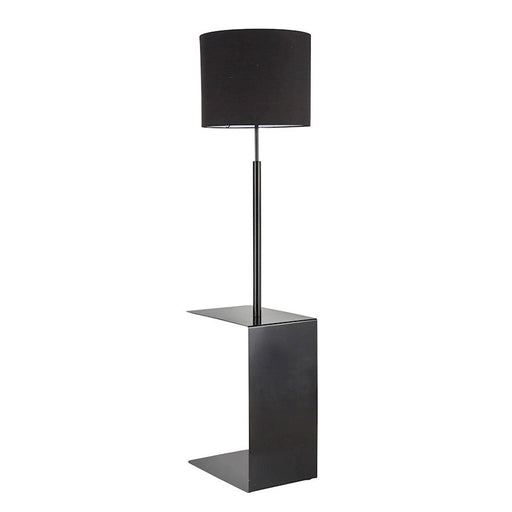 LumiSource Gamma Floor Lamp in Black Metal/Black Shade - L-GAMMAFLBKBK