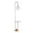 LumiSource Trombone Floor Lamp & Table, Gold/Clear/White Plastic - L-TROMBONEAUW