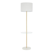 LumiSource Chloe Floor Lamp, White Marble/Gold Metal - LS-CHLOEWMBAUW