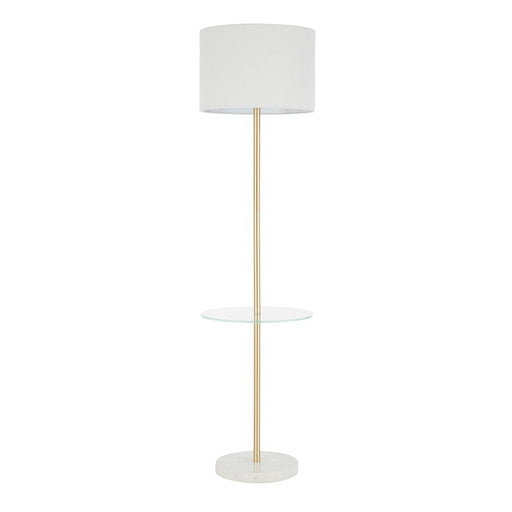 LumiSource Chloe Floor Lamp, White Marble/Gold Metal - LS-CHLOEWMBAUW