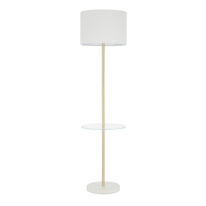 LumiSource Chloe Floor Lamp, White Marble/Gold Metal - LS-CHLOEWMBAUW