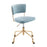 LumiSource Tania Task Chair in Gold Metal/Light Blue Velvet - OC-TANIAAUVLBU