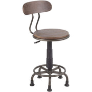LumiSource Dakota Task Chair Set, Black/Brown PU - ODKTABKBN-OBCDKTABKBNSWFTANMB