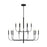 Ellen Brianna 15 Light Two-Tier Chandelier, Aged Iron - EC10015AI