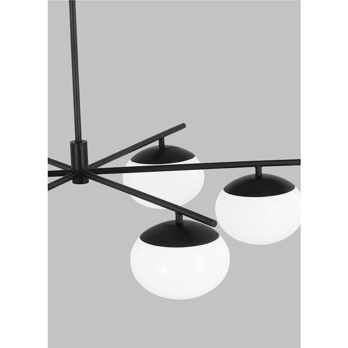 Visual Comfort Studio DeGeneres Lune 8 Light 49" Chandelier, AG/Milk