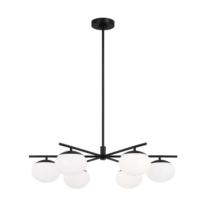 Visual Comfort Studio DeGeneres Lune 8 Light 49" Chandelier, AG/Milk