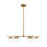 ED Ellen DeGeneres Lune 6 Light 34" Chandelier, Brass/Milk White - EC1246BBS