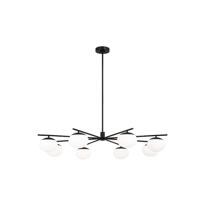 Visual Comfort Studio DeGeneres Lune 8 Light 49" Chandelier, AG/Milk