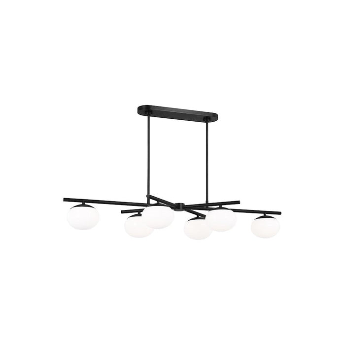 Visual Comfort Studio DeGeneres Lune 6-Lt 18" Lin Chandelier, IR/W