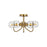 Ellen Verne 6 Light Semi-Flush Mount, Burnished Brass/Clear - EF1036BBS