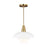 Ellen Rossie 1 Light Pendant, Burnished Brass/Milk White - EP1271BBS