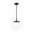 ED Ellen DeGeneres Lune 1 Light Pendant, Aged Iron/Milk White - EP1341AI