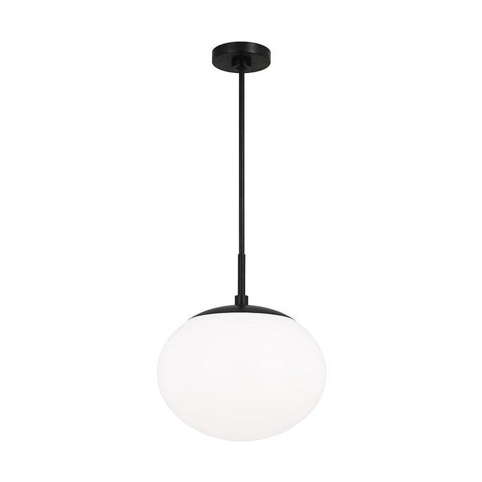 Visual Comfort Studio DeGeneres Lune 1 Light Pendant, AgIron/Milk