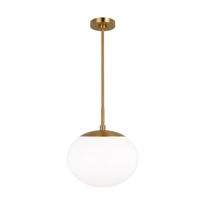 ED Ellen DeGeneres Lune 1 Light Pendant, Burnished Brass/Milk White - EP1341BBS