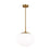 Visual Comfort Studio DeGeneres Lune 1 Light Pendant, AgIron/Milk