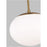 Visual Comfort Studio DeGeneres Lune 1 Light Pendant, AgIron/Milk