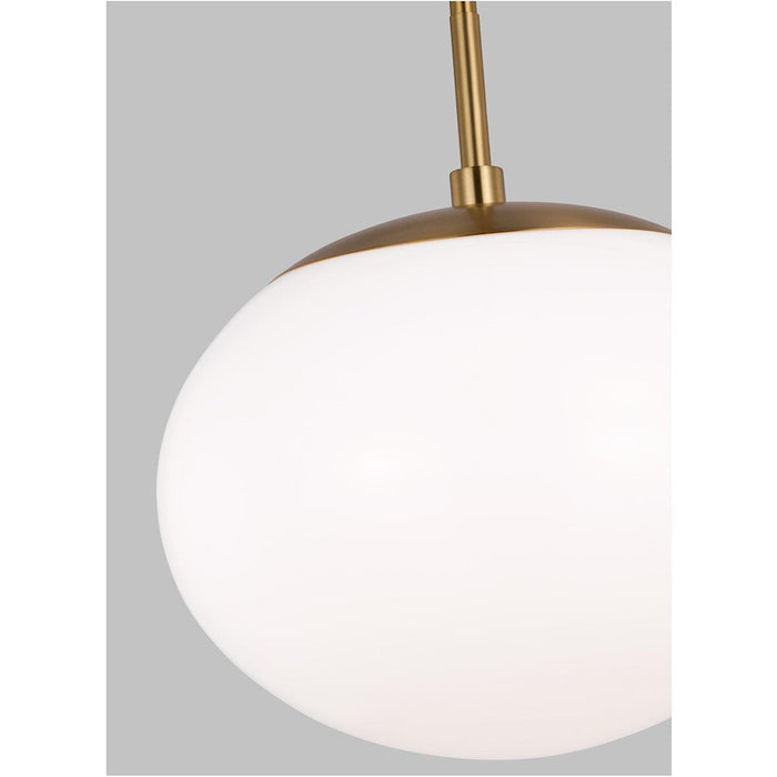 Visual Comfort Studio DeGeneres Lune 1 Light Pendant, AgIron/Milk