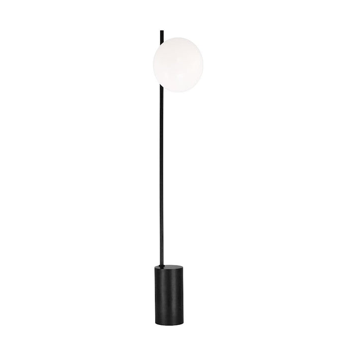 Visual Comfort Studio DeGeneres Lune 1 Light Floor Lamp, AgIron/Milk