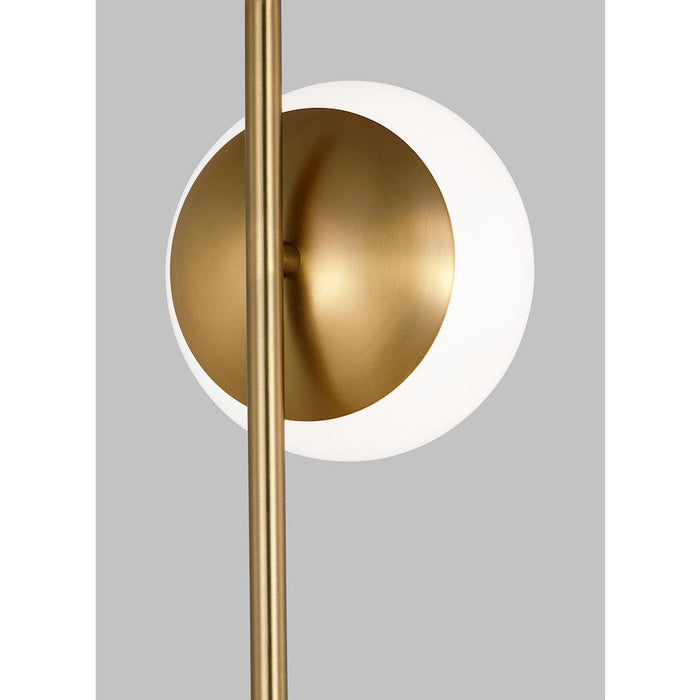 Visual Comfort Studio DeGeneres Lune 1 Light Table Lamp, Brass/Milk