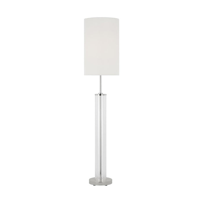 ED Ellen DeGeneres Leigh 1 Light 12" Floor Lamp, Nickel/White - ET1481PN1