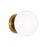 ED Ellen DeGeneres Lune 1 Light Sconce, Burnished Brass/Milk White - EV1011BBS