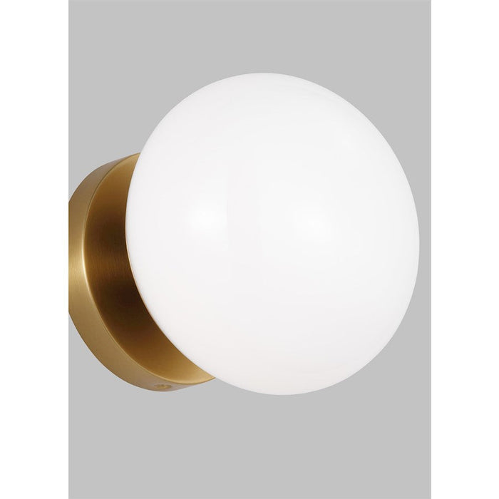 Visual Comfort Studio DeGeneres Lune 1 Light Sconce, AgIron/Milk