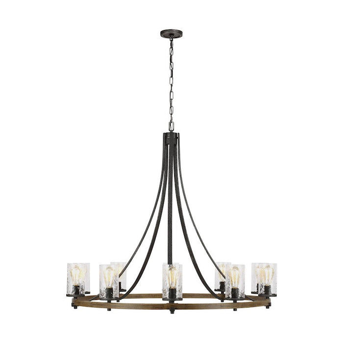 Visual Comfort Studio DeGeneres Angelo 10-Lt Chandelier, Oak/S