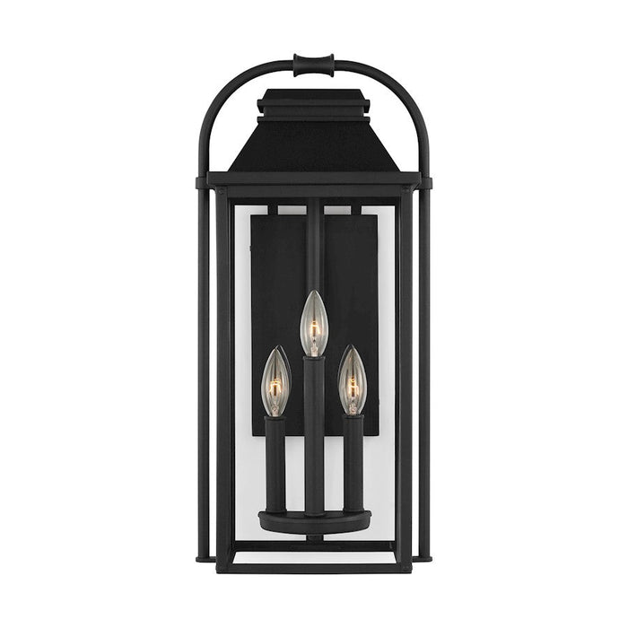 Feiss Wellsworth 3-Lt Outdoor 11" Sconce, Black/Clear - OL13201TXB