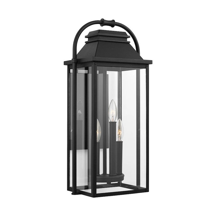 Visual Comfort Studio Wellsworth 3-Lt Outdoor 9" Sconce, Black