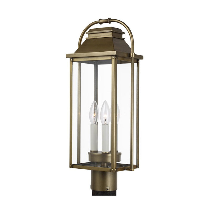 Visual Comfort Studio Wellsworth 3 Light Post Lantern, PaintDBR