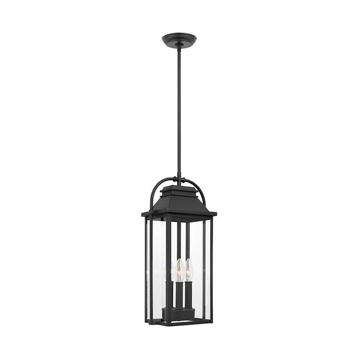 Visual Comfort Studio Wellsworth 3-Lt Outdoor 9" Pendant, Black