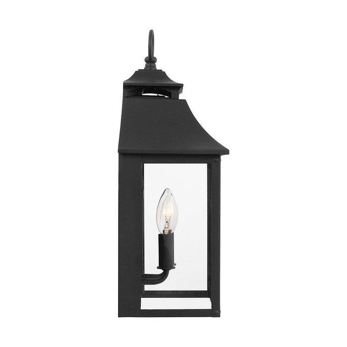 Visual Comfort Studio Galena 2-Lt Outdoor Pocket Sconce, Black/Seed- OL14400TXB