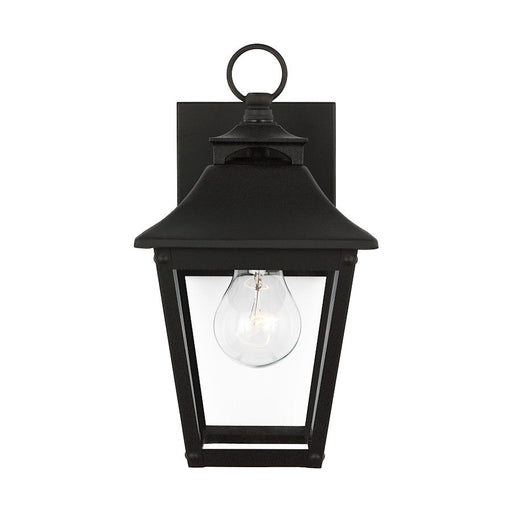 Feiss Galena 1-Lt Outdoor 6" Sconce, Black/Clear Seeded - OL14401TXB